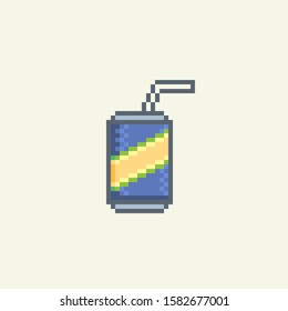 Pixel Art Soda Drink Vector Icon Stock Vector (Royalty Free) 1582677001