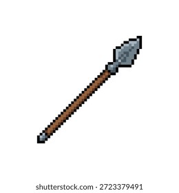 Sprite de lança Pixel art para RPG de combate e interfaces de inventário