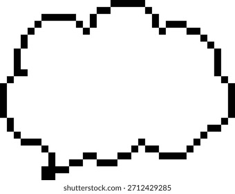 Pixel Art Speech Bubble Icons Set - Burbujas de chat cómico de 8 bits en varias Formas