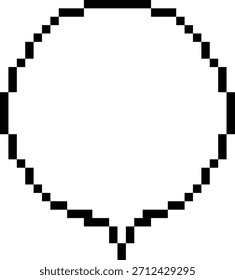 Pixel Art Speech Bubble Icons Set - bolhas de bate-papo cômico de 8 bits em várias formas