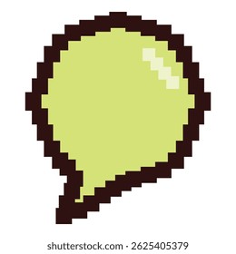 Pixel art speech bubble representing online chatting or forum