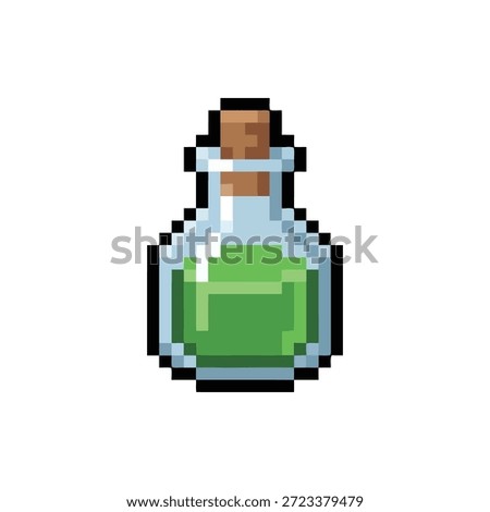 Pixel art stamina potion bottle sprite for action RPG resource systems