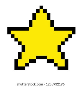 Pixel Art Star Yellow Icon