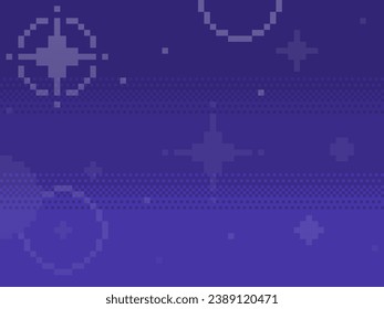 Pixel Art Starry Night Dimmed Gradient Background