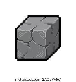 Pixel Art Stein Block Sprite für Bauressourcen