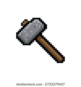 Pixel arte pedra martelo sprite para sobrevivência e inventários de jogo de artesanato