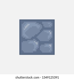 Pixel art stone texture for game platforms.
Vector illustration. 8 - bit sprite.