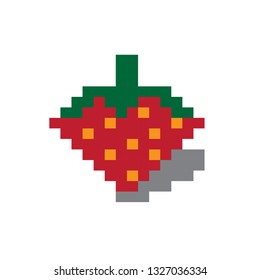 pixel art strawberry