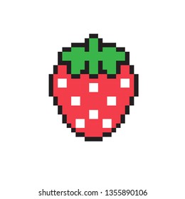 pixel art strawberry