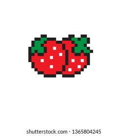 Pixel Art Strawberry