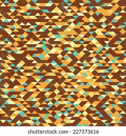 A pixel art style background with a grunge texture overlay