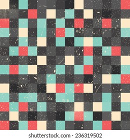 Pixel art style background with grunge texture