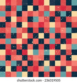 Pixel art style background with grunge texture