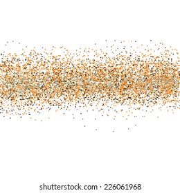 A pixel art style background over white