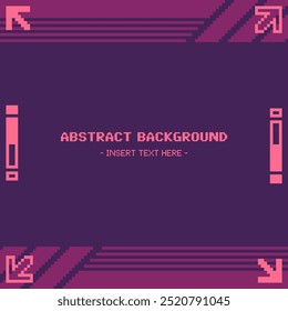 Pixel Art Style Dark Purple Industrial Flat Frame Background