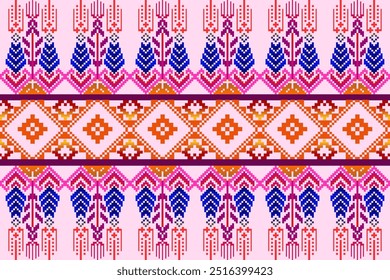 Pixel art stijl grafisch patroon, lichtpaarse achtergrond, eenvoudige maar elegante geometrische vormen.