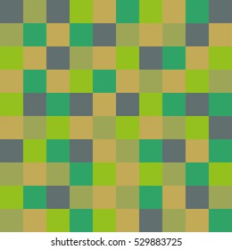 Pixel art style green vector background with a flat design color theme