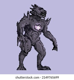pixel art style monster character