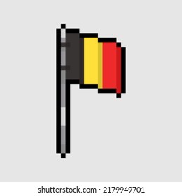 pixel art style, old videogames style, retro style 18 bit Belgium flag vector