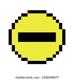 estilo de arte de píxeles, estilo de videojuegos antiguo, signo de 18 bits estilo retro no entrar en el vector