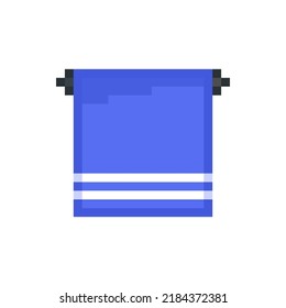 pixel art style, old videogames style, retro style 18 bit blue towel vector