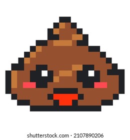 Pixel estilo arte poo ilustración vectorial aislada