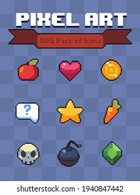 Pixel Art Style Rpg Pack Differents Stock Vector (Royalty Free ...