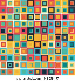 Pixel art style vector background Geometrical pattern Square