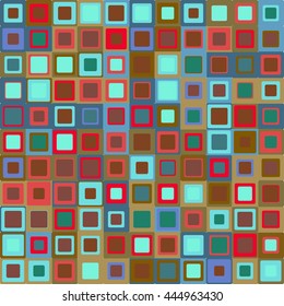 Pixel art style vector background Geometrical pattern Square