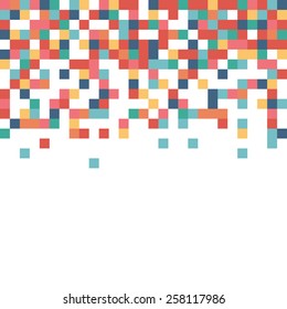 Pixel art style vector pattern background