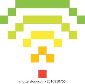 pixel art style of wifi icon