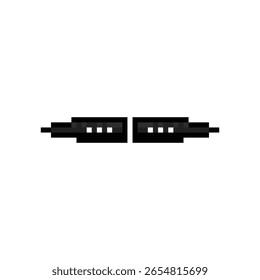 Pixel art stylish moustache facial design