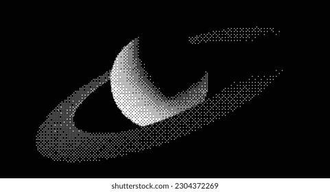 Planeta de Saturno de estilo Pixel con anillos. Fondo del espacio negro. Concepto de viaje universal y espacial. Ilustración mínima de espacio vectorial de estilo de arte de píxeles.