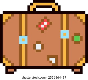 Pixel Art Maleta de Ilustración vectorial