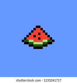 pixel art summer watermelon