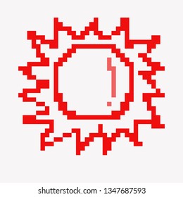 pixel art sun