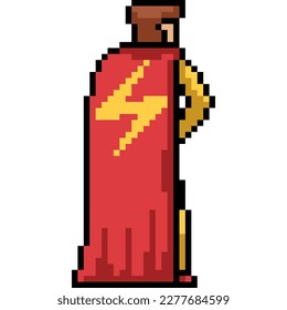 pixel art of superhero cape back