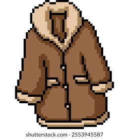 pixel art of sweater winter wear isolated background