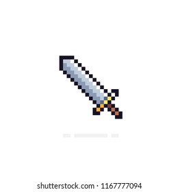 Icono de la espada de arte pichón aislado en fondo blanco