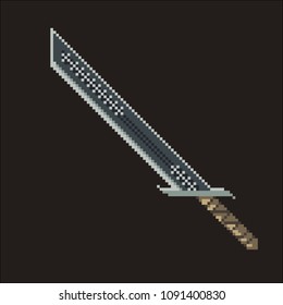 Pixel art sword vector 8-16 bits