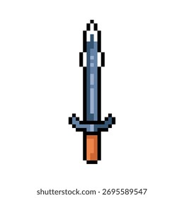 Pixel arte espada arma ilustração de design gráfico