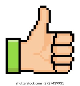 Pixel Art Thumbs Up Success