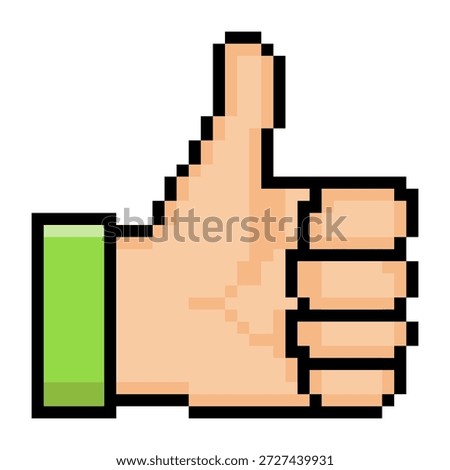 Pixel Art Thumbs Up Success