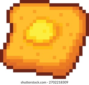 Ícone de manteiga de pão de torrada Pixel Art