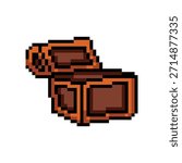 Pixel art treasure chest graphic clipart