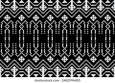 Pixel Art, Tribal Seamless Patterns, Folk Embroidery, Mexican Style, Fabric Patterns, Aztec Geometric Art Jewelry Prints, Carpet Design, Clothing, Covers, Wallpaper, Wraps, Fabrics.