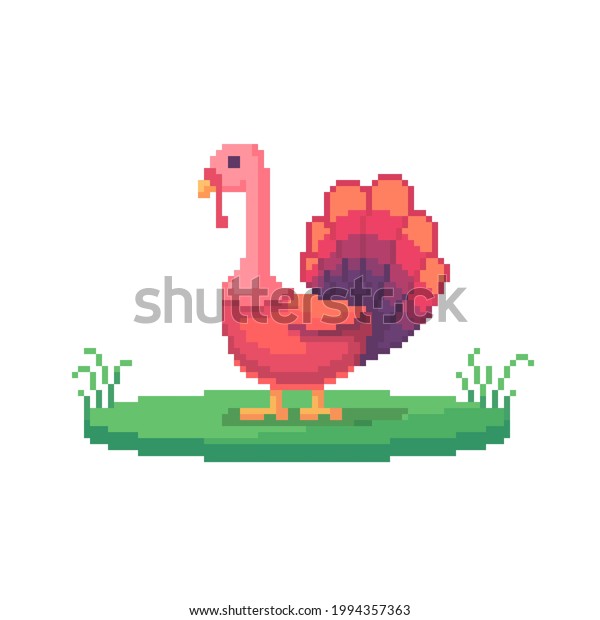 Pixel Art Turkey Farm Animal Game Stock Vector (Royalty Free) 1994357363 Pixel Art Turkey Farm Animal Game Stock Vector (Royalty Free) 1994357363