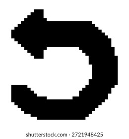 Pixel Art Undo Arrow Symbol