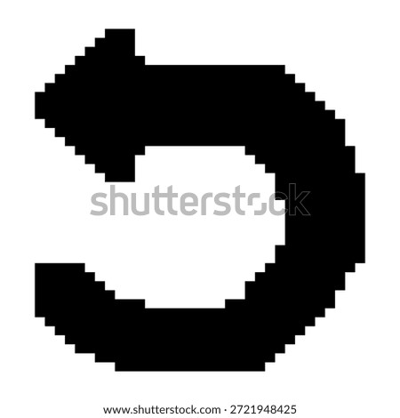Pixel Art Undo Arrow Symbol