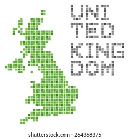 pixel art of United Kingdom (green)